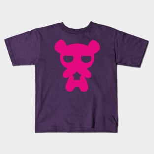 Magenta Lazy Bear (Cute and Pink) Kids T-Shirt